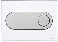 Schwab Кнопка смыва Circle белое стекло